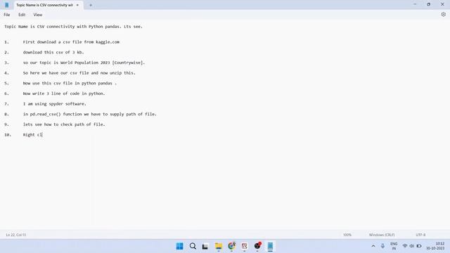 Csv connectivity with python смотреть онлайн