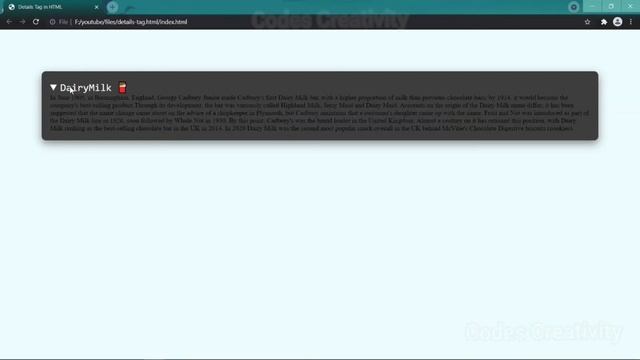 Styling DETAILS TAG in Html || (Toggle without Javascript) смотреть онлайн