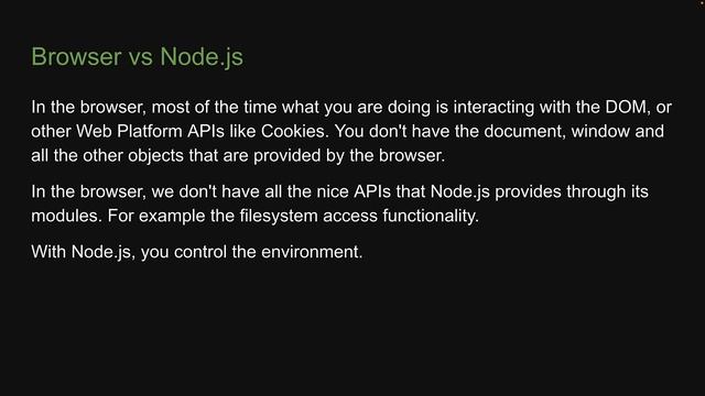 Node.js Tutorial - 7 - Browser vs Node.js смотреть онлайн