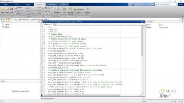 Model Reference Control System | Neural Network | @MATLABHelper