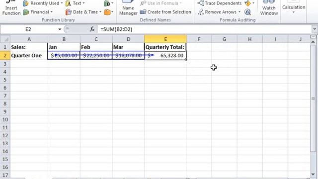 Excel 2010 Tutorial Tracing Precedent and Dependent Cells Microsoft Training Lesson 17.2 смотреть онлайн