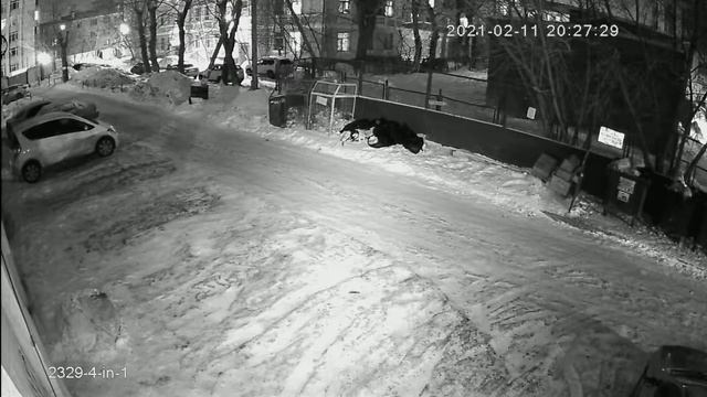 Видеокамера AHD IVM-2329-4-in-1. 2MP, IMX307, NVP2441H, 2.8мм. Улица, ночь. смотреть онлайн