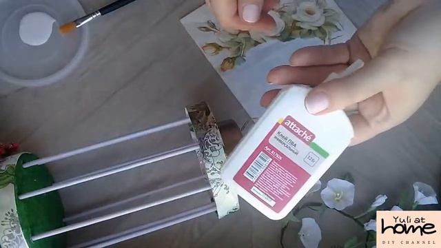 Декоративная клетка - подсвечник с вьюнком / Decorative cage with bindweed / DIY Yuli at home смотреть онлайн