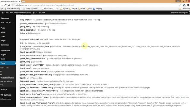 WordPress: Kalin's PDF Creation Station v4.2 Tool Page смотреть онлайн