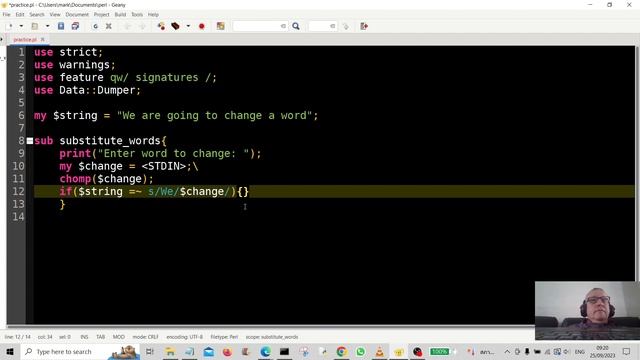 Perl Programming - Substitute Words In String Using STDIN 2023 смотреть онлайн