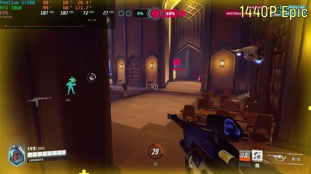 Pentium G7400, Overwatch 2, Low, Epic, 1080P, 1440P. смотреть онлайн