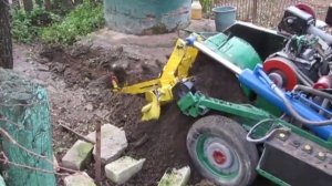 Самодельный траншеекопатель