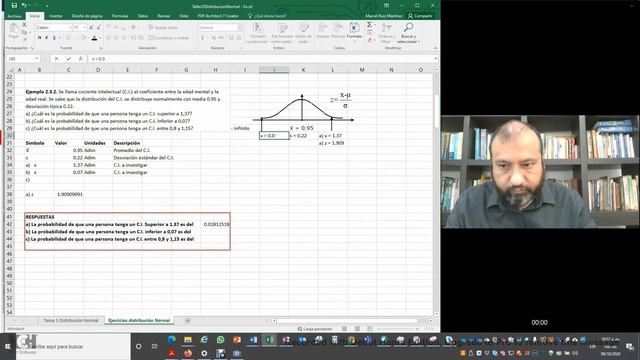 2.3.3. Distribución normal en Excel EJEMPLO 2: Cociente Intelectual смотреть онлайн