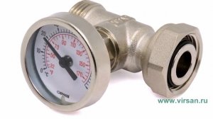 Тройник с термометром VALTEC VT.4615.0.0 3/4» (евроконус)