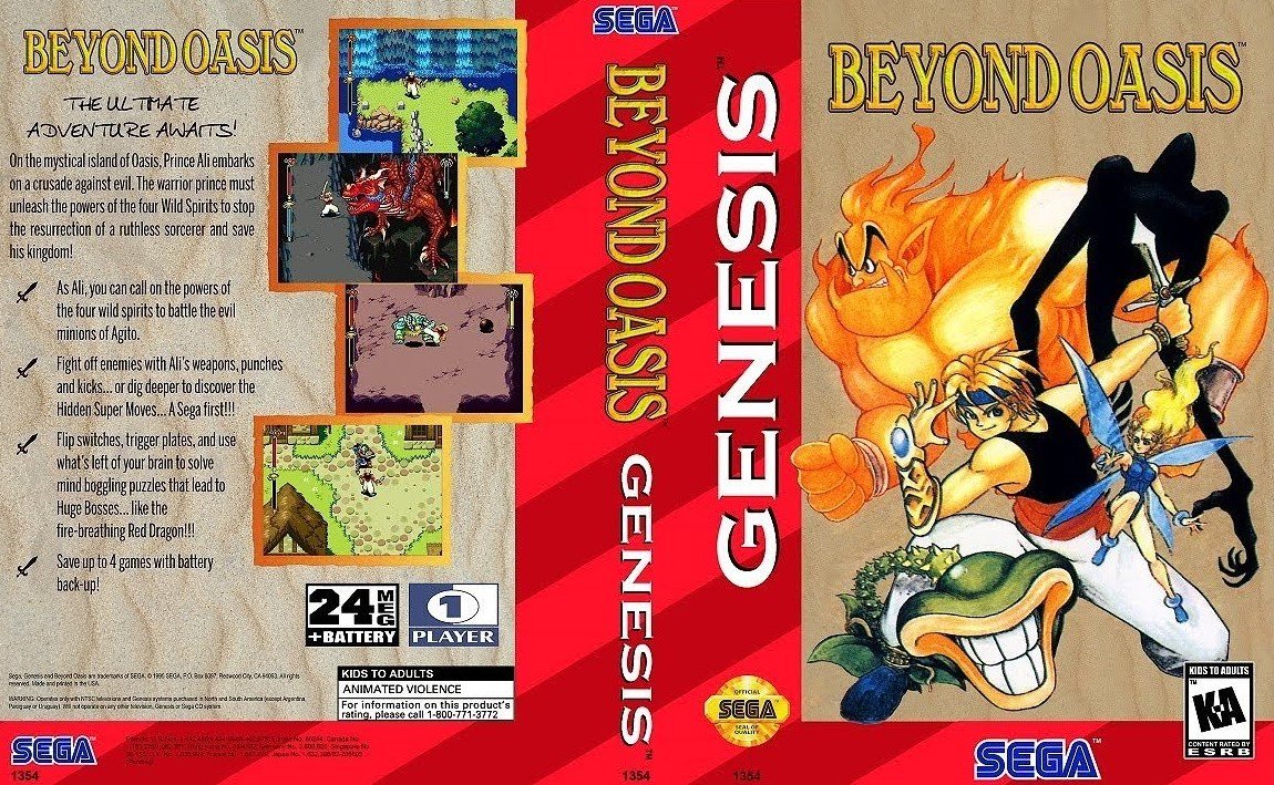 Sega Mega Drive 2 (Smd) 16-bit Beyond Oasis #1 / За Пределами Оазиса Водный Дух / Water Spirit