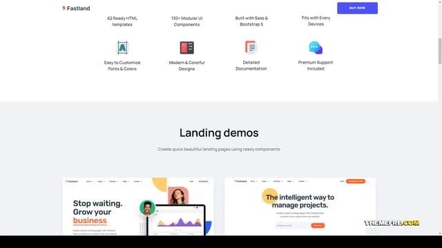 Fastland - Landing Page Template for SaaS Startup and Agency sass software Ayashiro смотреть онлайн