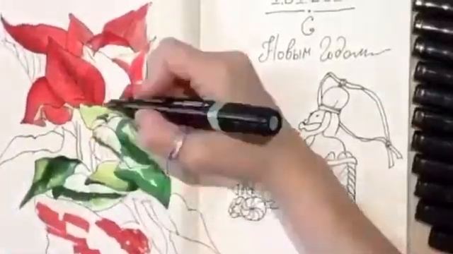 Новогодний скетч маркерами potentate смотреть онлайн