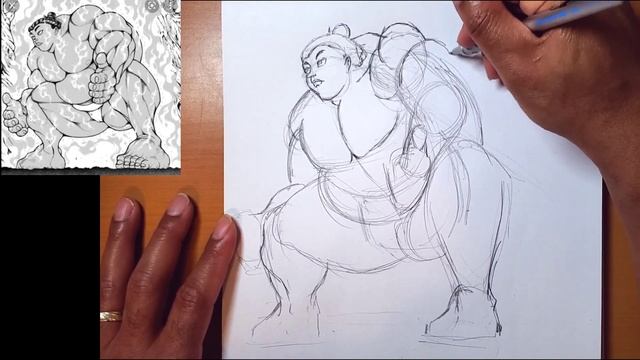 Tutorial: HOW TO DRAW ( For Beginners ) Breaking down anime poses from reference (Baki Hanma) смотреть онлайн