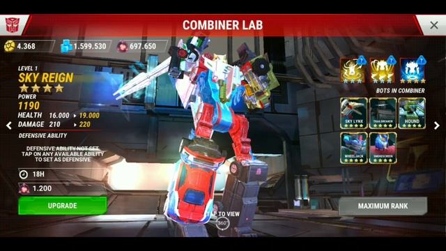 RANK UP ! 4-Star SKY REIGN - Transformers Combiner смотреть онлайн