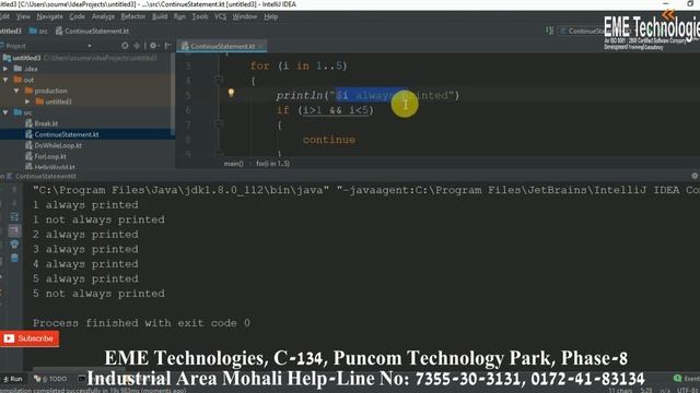 Kotlin Android Tutorial - Learn Continue Statement In Kotlin смотреть онлайн