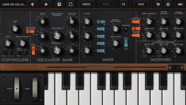 "Shine on You Crazy Diamond" brass on Minimoog app смотреть онлайн