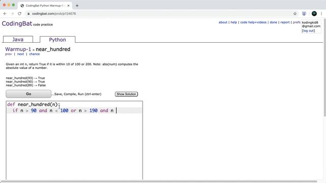 CodingBat.com Problem Solving with Python!! (3 problems done) смотреть онлайн