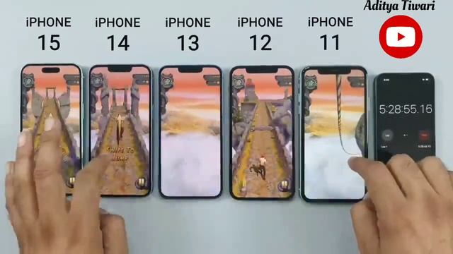 IPhone 15 Vs IPhone 13 Vs IPhone 12 Vs IPhone 11 Battery Drain Test