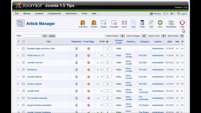 How to Get Help While Using Joomla 1.5 - [Joomla 1.5 Tutorial] смотреть онлайн
