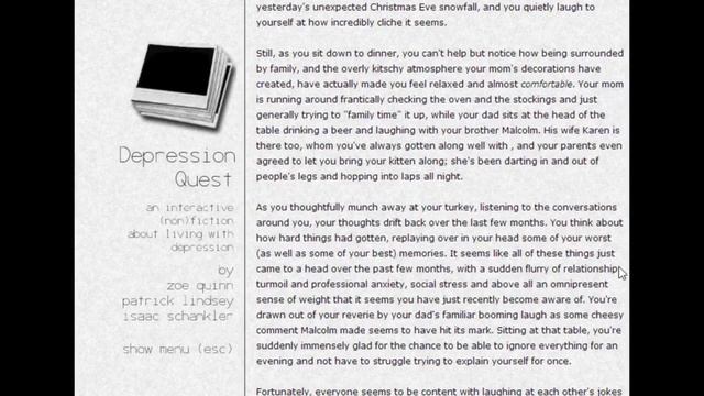 Let's Play: Depression Quest - Final смотреть онлайн
