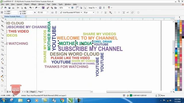 How to Design word cloud in coreldraw by mother india смотреть онлайн