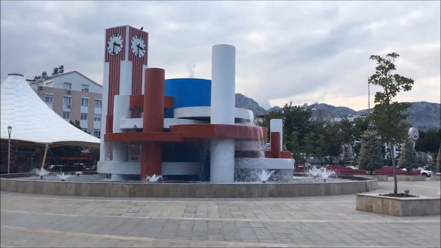 Ура!!! Дождались! Включили фонтан на площади матрёшек в Лимане. Анталья. смотреть онлайн