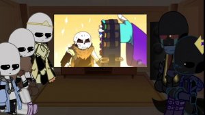 || Sans aus react to underverse 0.7 INK!SANS vs ERROR!SANS || 2/2 || Long