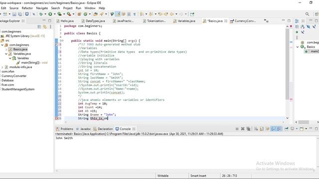 Java for absolute beginners|| java full course||Java atomic elements||identifiers|| part 4 смотреть онлайн