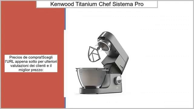 Kenwood Titanium Chef Sistema Pro, Robot de cocina, 3 kg, 1500 W, Plata смотреть онлайн