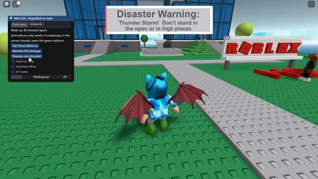 Natural Disaster Survival Script 2022 ( Infinite Win , Choose Map, Get Green Ballon )