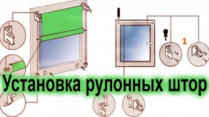 Установка рулонных штор (жалюзи)