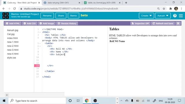Chapter 9 (a) Tables , Tables in HTML, Table Tag смотреть онлайн