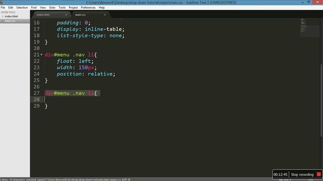 drop-down menu using html, css and jquery for absolute begginers смотреть онлайн