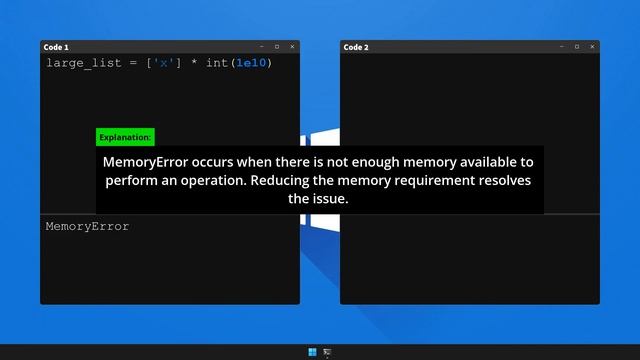 How to fix MemoryError in Python смотреть онлайн