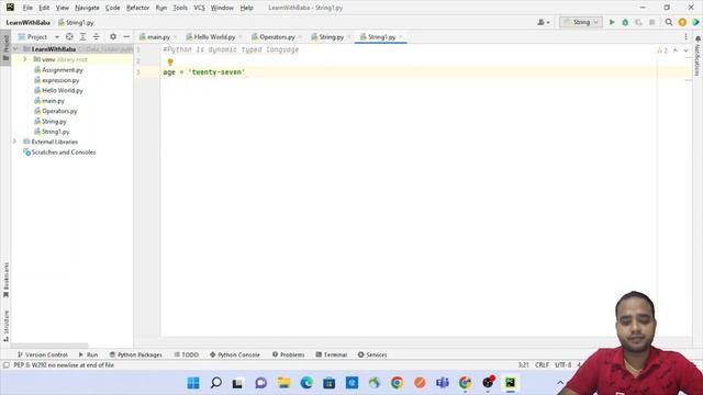 Typed Language in Python| Dynamic and Static type Language| Learn With Baba | Harish Sharma смотреть онлайн