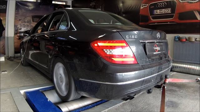 Mercedes W204 C180 CDI 120ps stage 1 chiptuning смотреть онлайн