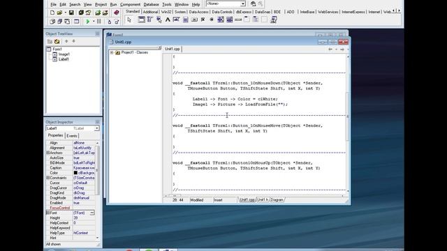 Как сделать красивую кнопку в C++ Builder 6 смотреть онлайн