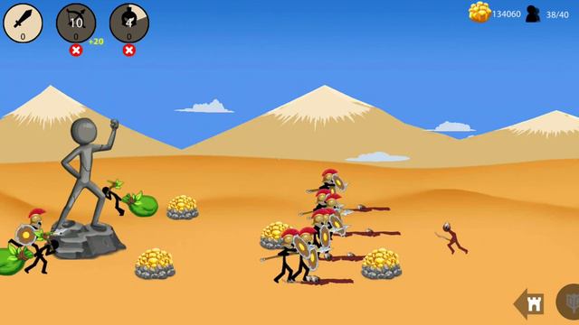 Stickman of War: Android Gameplay walkthrough | STONE AGE SPARTAN VS MAGIKILL EMPIRE. смотреть онлайн