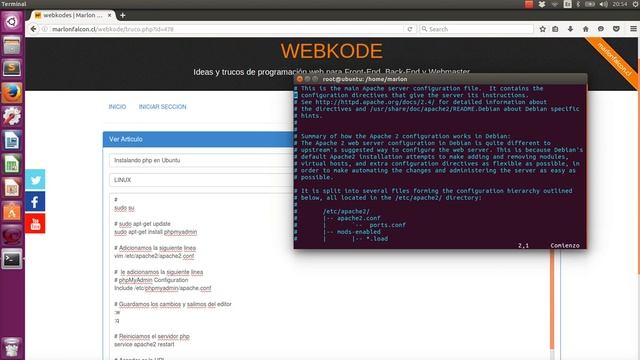 Como instalar PHP, MYSQL y PHPMYADMIN en LINUX. смотреть онлайн