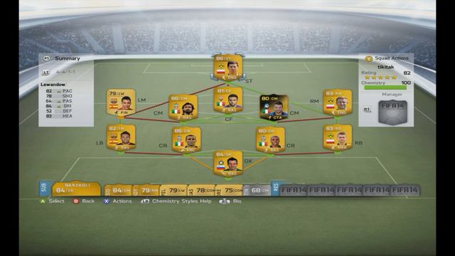 Сборка состава для Tiki Taka | Fifa14 Ultimate team смотреть онлайн