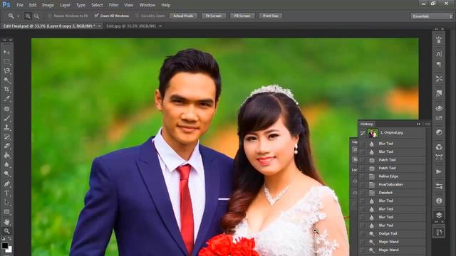 Photoshop cs6 Skin & Slim face Toturial - Ảnh cưới tuyệt đẹp смотреть онлайн
