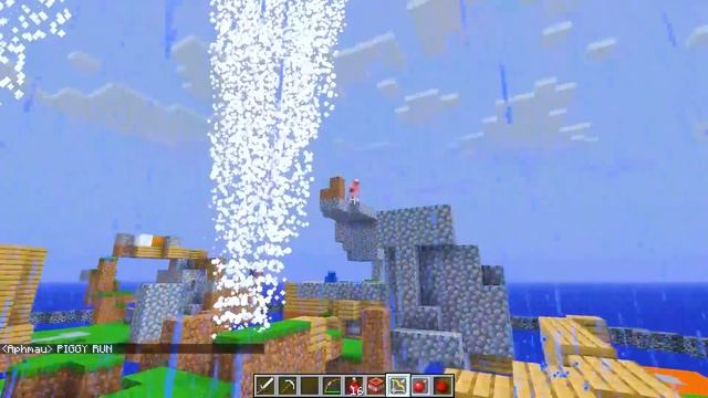 100 FRIENDS on ONE BLOCK in Minecraft! смотреть онлайн