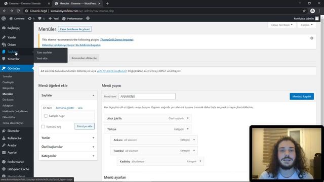 WORDPRESS MENÜ OLUŞTURMA VE AÇILIR MENÜ YAPIMI l SAYFA, KATEGORİ OLUŞTURMA #4 смотреть онлайн