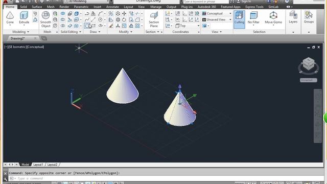 เรียน AutoCAD 2014 3D Modeling part 1 смотреть онлайн