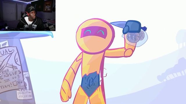 STICKMAN FIGHTING + MUSIC?!【Gildeguy Short Stories 1-3】REACTION смотреть онлайн