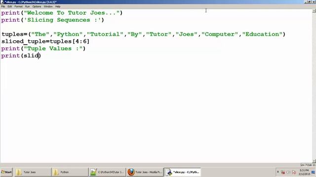 Python Tutorial : Sliced Sequence In Python Tamil Part-17 смотреть онлайн