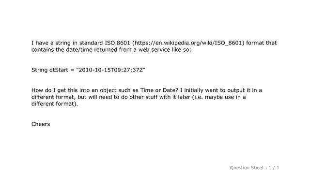 Android : ISO 8601 String to Date/Time object in Android смотреть онлайн