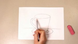 РИСУНОК ЧАШКА С БЛЮДЦЕМ ☕ ШТРИХОВКА ✏️ УРОК ИЗО