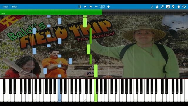 BALDI'S FIELD TRIP: THE MUSICAL - Random Encounters [Synthesia Piano Tutorial] смотреть онлайн