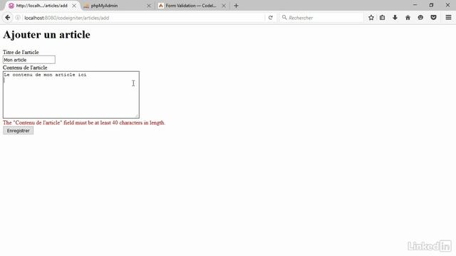 Tutoriel PHP CodeIgniter : Gérer l'envoi du formulaire | video2brain.com смотреть онлайн